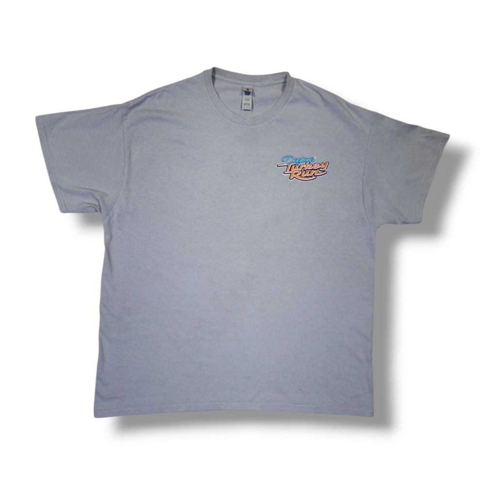 Daytona Turkey Run Nites Annual Street Rods Gray‎ Gildan T-Shirt Men's XL